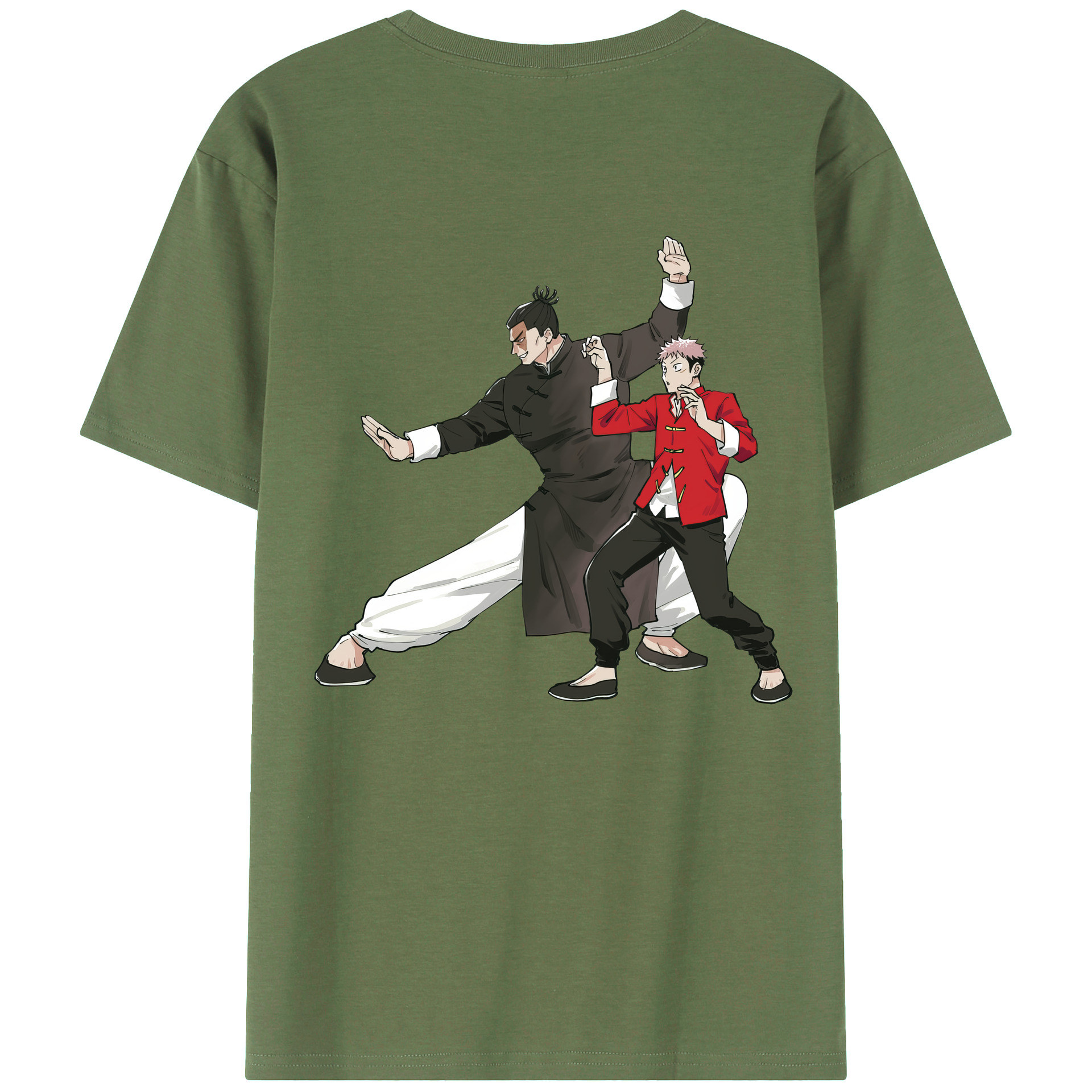 （画像用） 呪術廻戦 Jujutsu Kaisen 綿100％ メンズ半袖Tシャツ（バックプリント） 通気性
